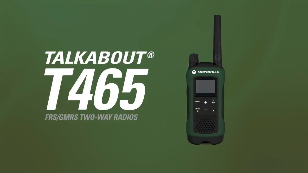 Motorola T465 Rechargeable 2 Way Radio, Pack of 2 FREE S&H . Motorola