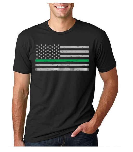 Thin Blue Line Men's - Short Sleeve Classic - Black, Medium